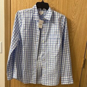 NWT J. Crew Light Blue Gingham Women's Shirt